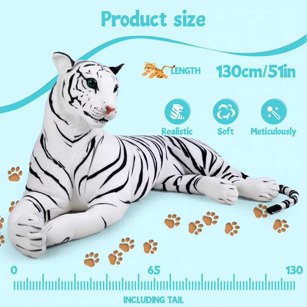 Life Size White Tiger Plush Toy