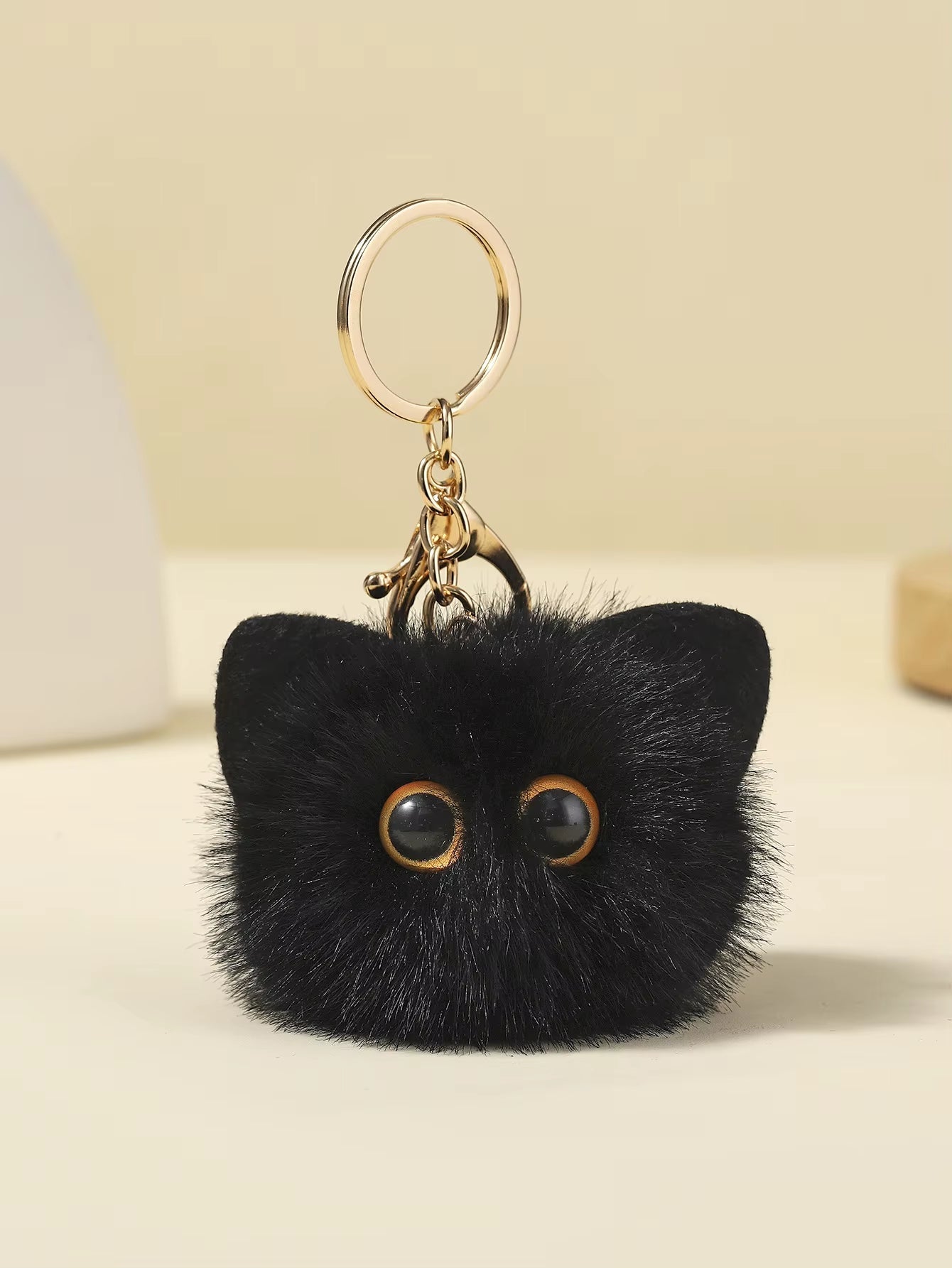 Trendy Plush Cat Keychain: Many Colors!