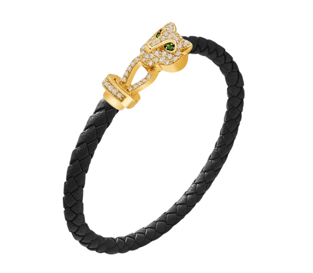 Exquisite Cheetah Leather Bracelet
