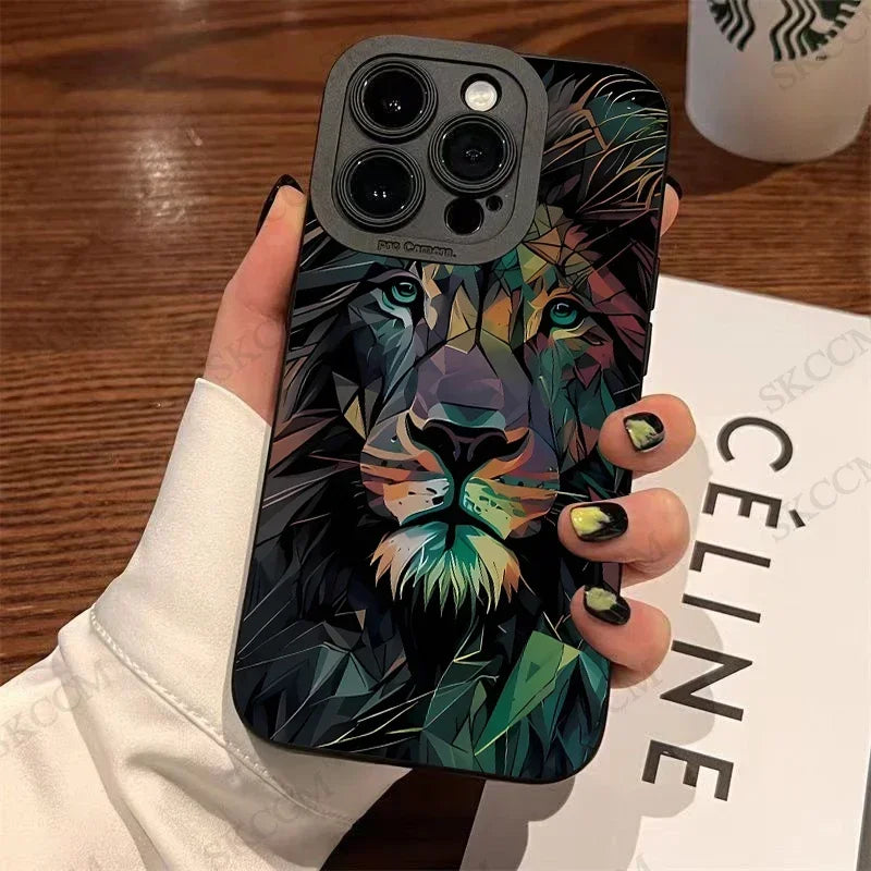 Fierce Lion Pattern Phone Case