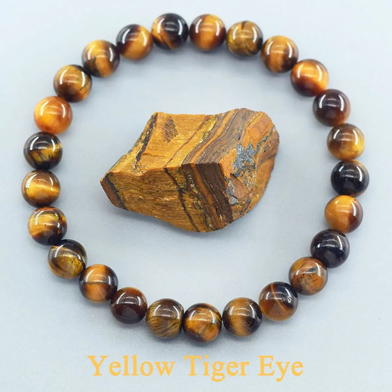 Yellow Tiger Eye Bracelet- Grade 5A Natural Stone