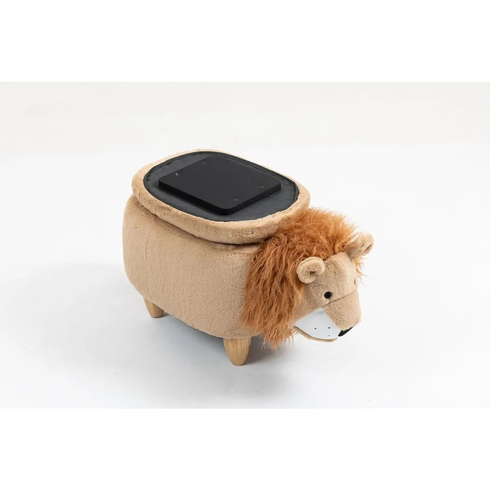 Kid-Friendly Lion Storage Ottoman