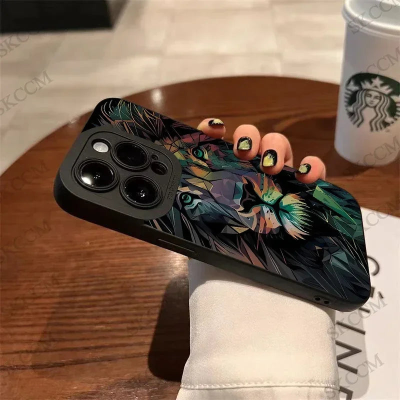 Fierce Lion Pattern Phone Case