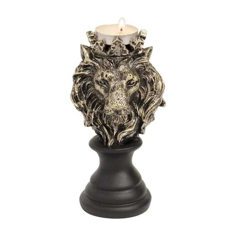 Lion Candlestick Holder (6 inch high)