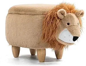 Kid-Friendly Lion Storage Ottoman