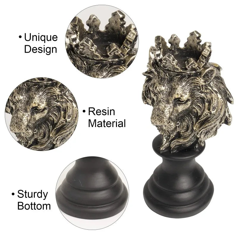 Lion Candlestick Holder (6 inch high)