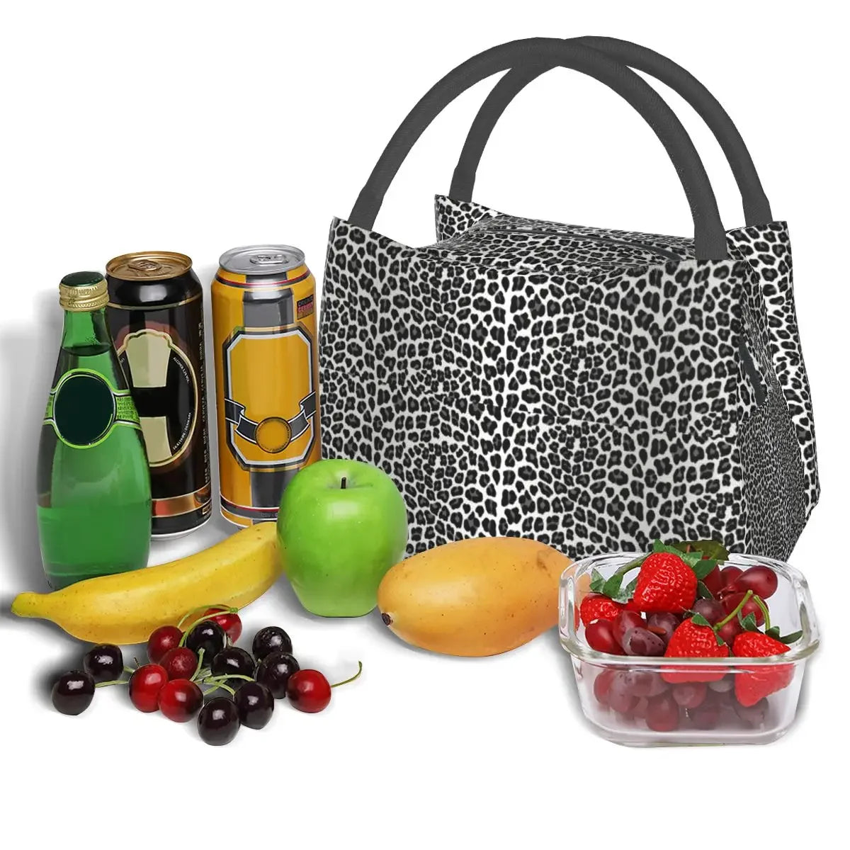 Stylish Insulated Snow Leopard Lunch Bag!