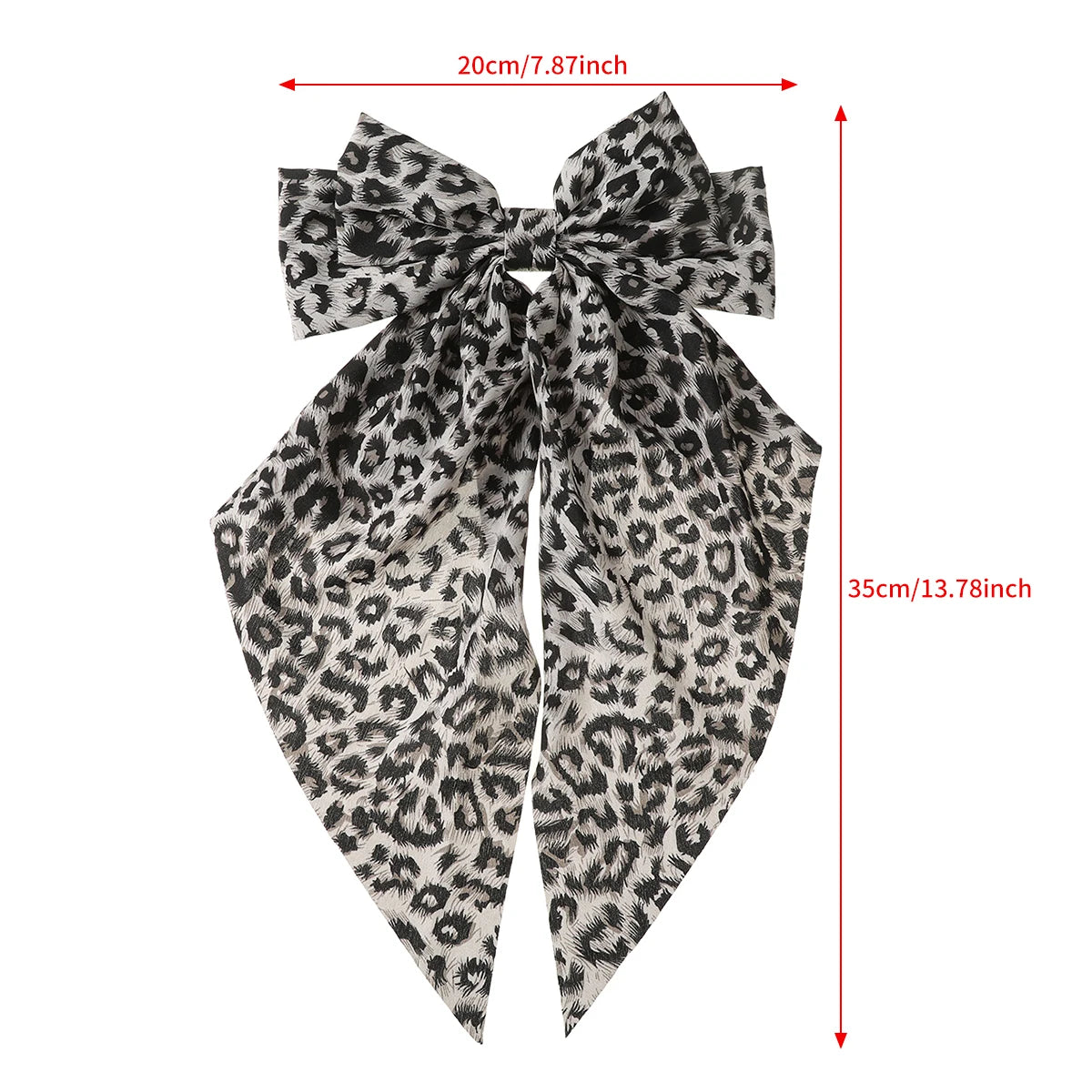 Snow Leopard Ribbon Bow