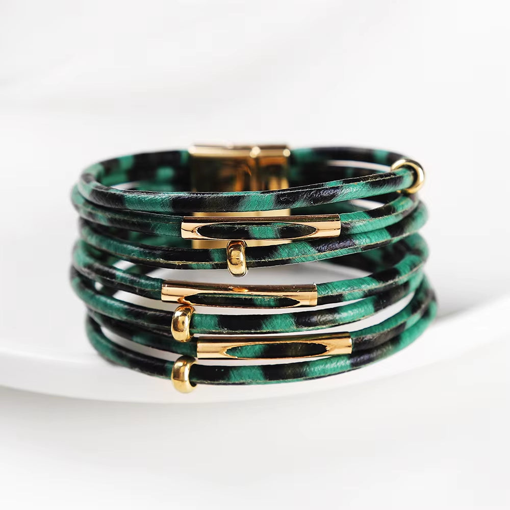 Wild Leather Wrap Bracelet : 4 Color Variations !