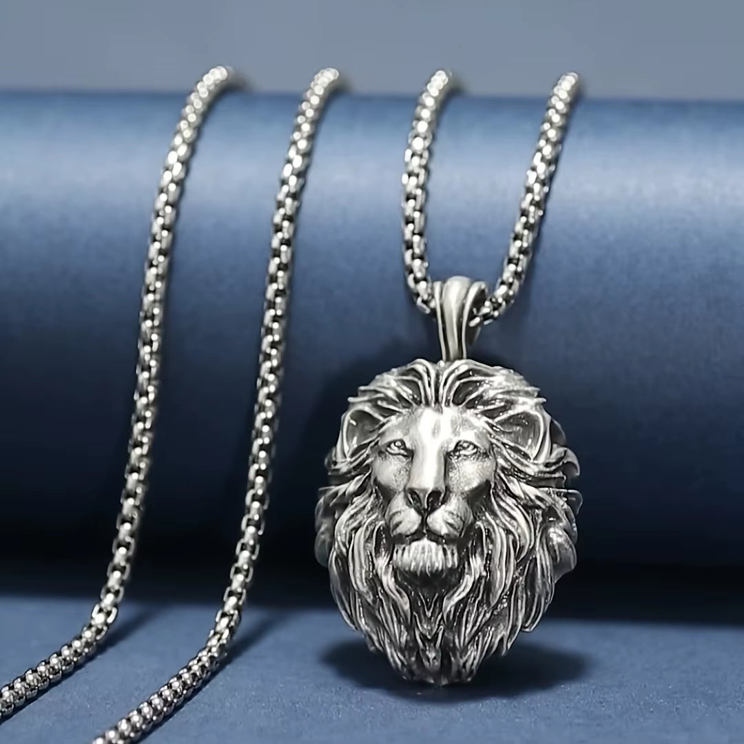 Lion Head Pendant Necklace
