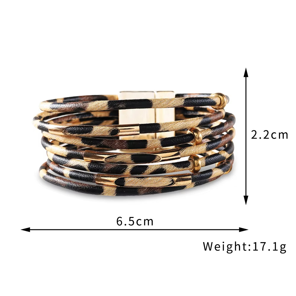 Wild Leather Wrap Bracelet : 4 Color Variations !