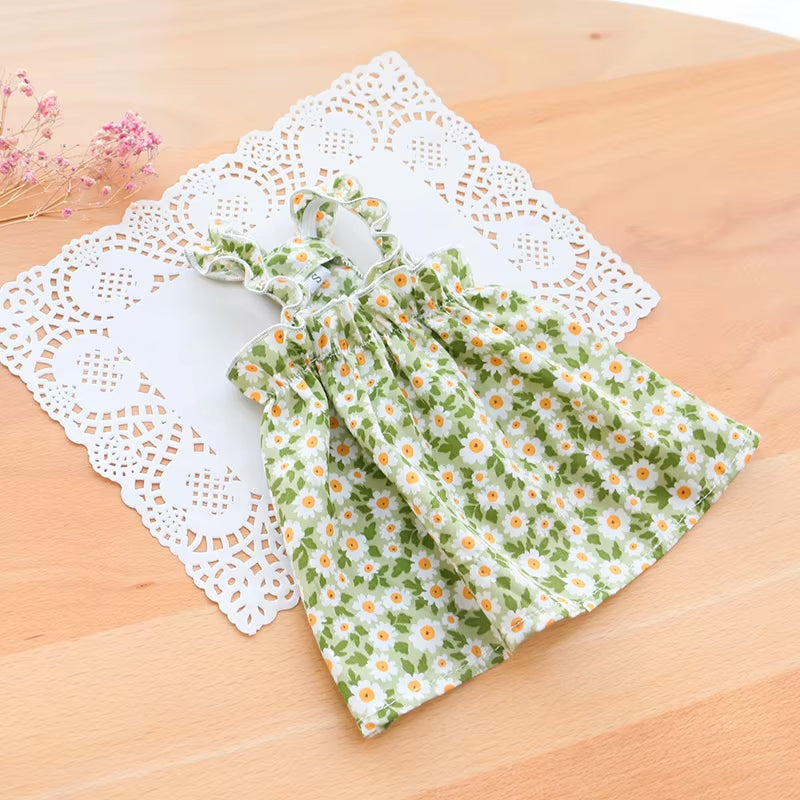 Sphynx Cat Summer Dress 100% Cotton: Comes in Green & Pink