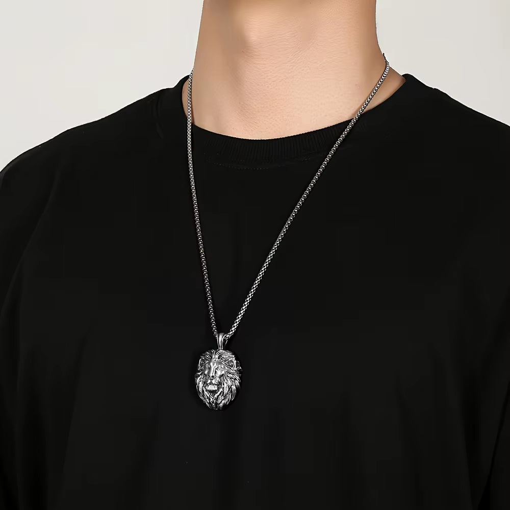 Lion Head Pendant Necklace