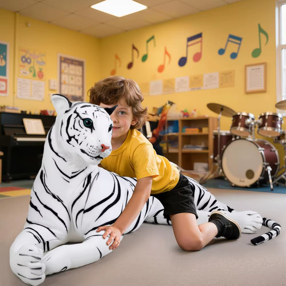 Life Size White Tiger Plush Toy