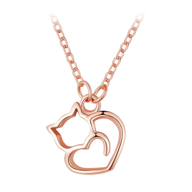 Lovely Cat Necklace: Gold, Silver or Rose Gold
