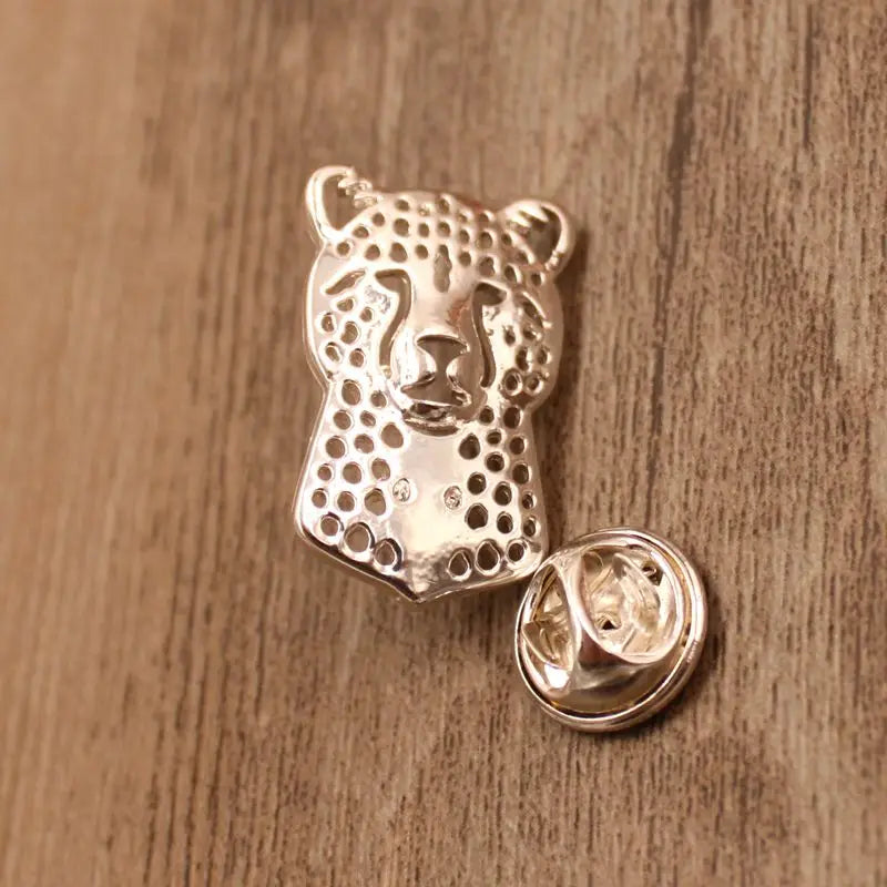 Cheetah Brooch with Pin- Available in Gold or Silver