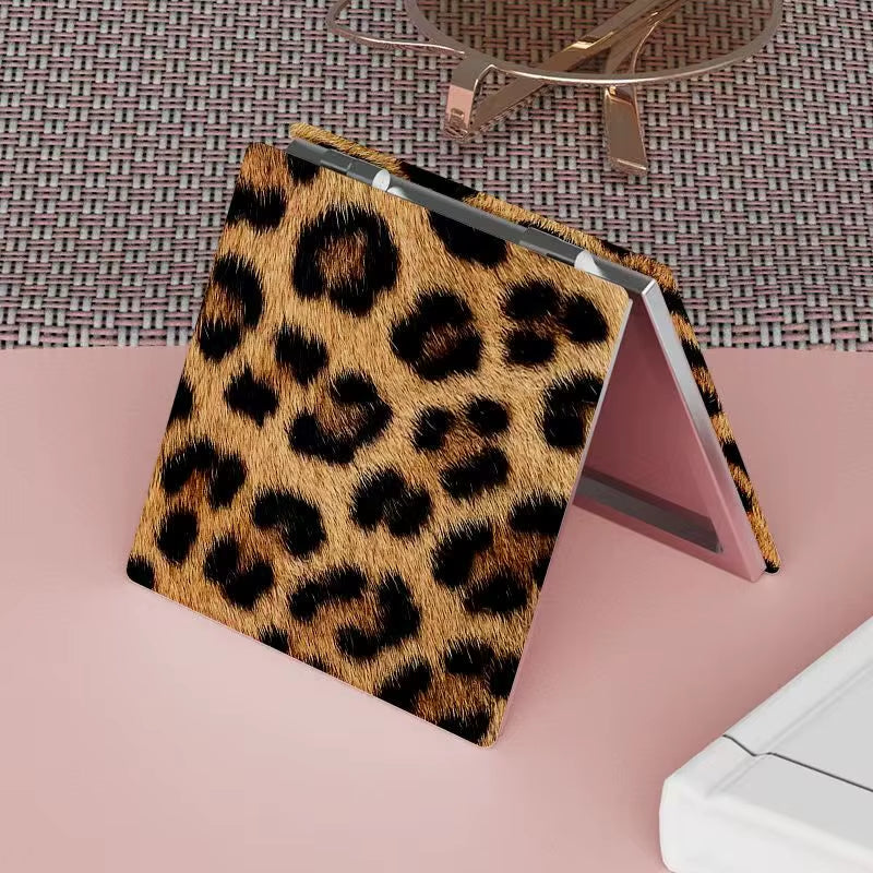Leopard Print Double Sided Pocket Mirror (with Magnification)