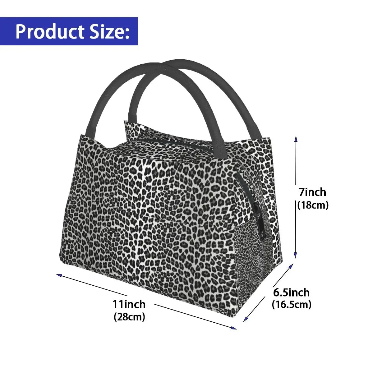 Stylish Insulated Snow Leopard Lunch Bag!