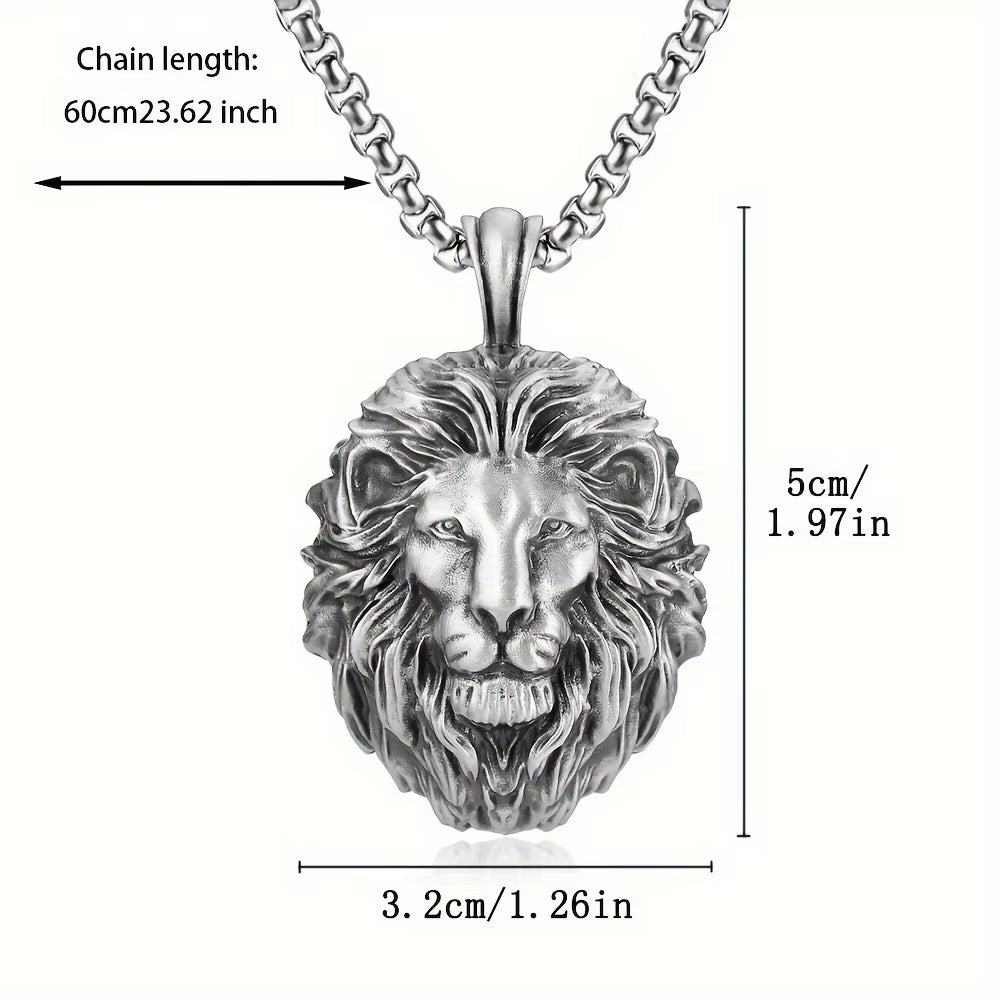 Lion Head Pendant Necklace