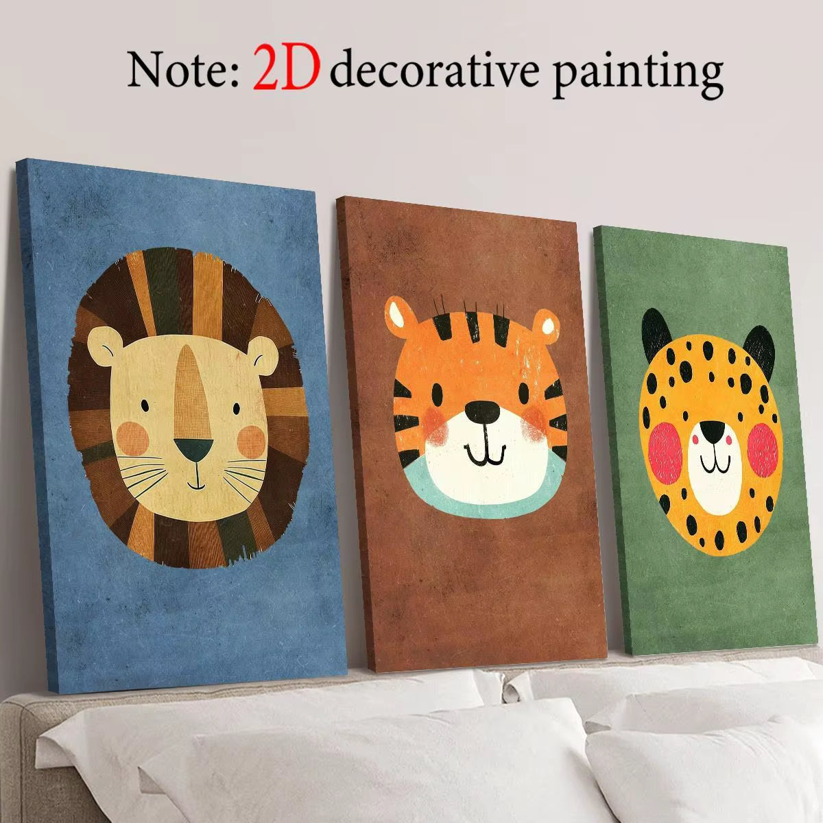 2D 3-Piece Wood Canvas Wall Art Decor