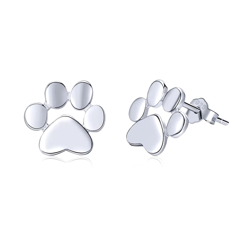 Paw Earrings: Silver, Gold, Rose Gold & Black