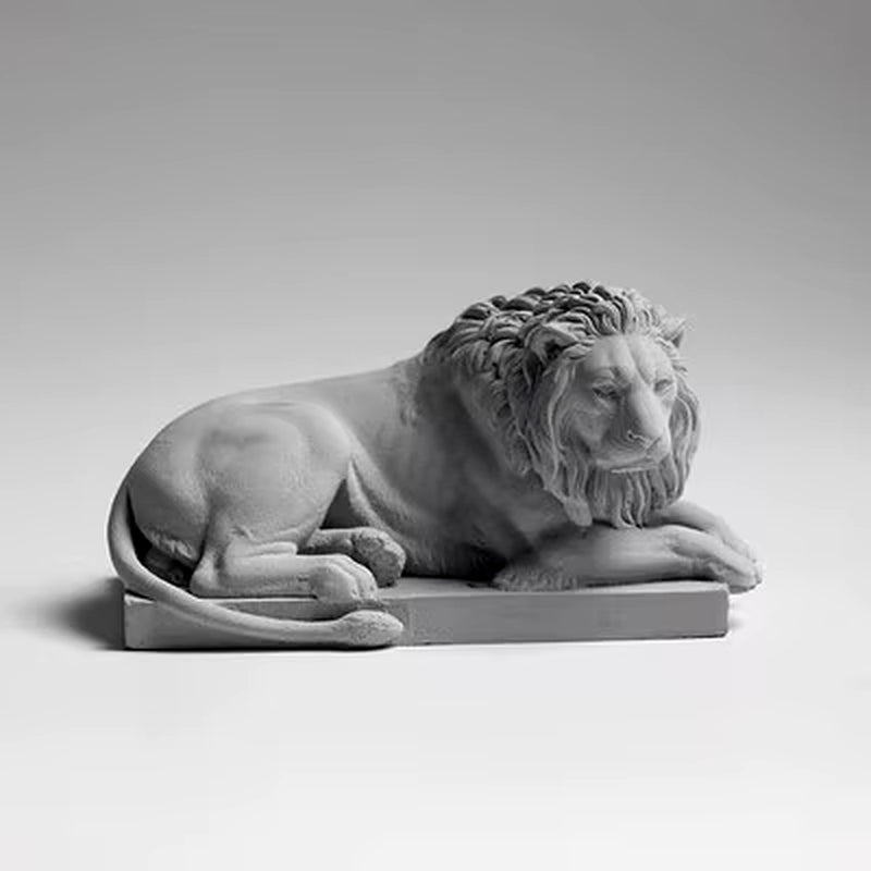 The Tiny Gray Sad Lion: for Desk, Office, Kitchen, Collectable