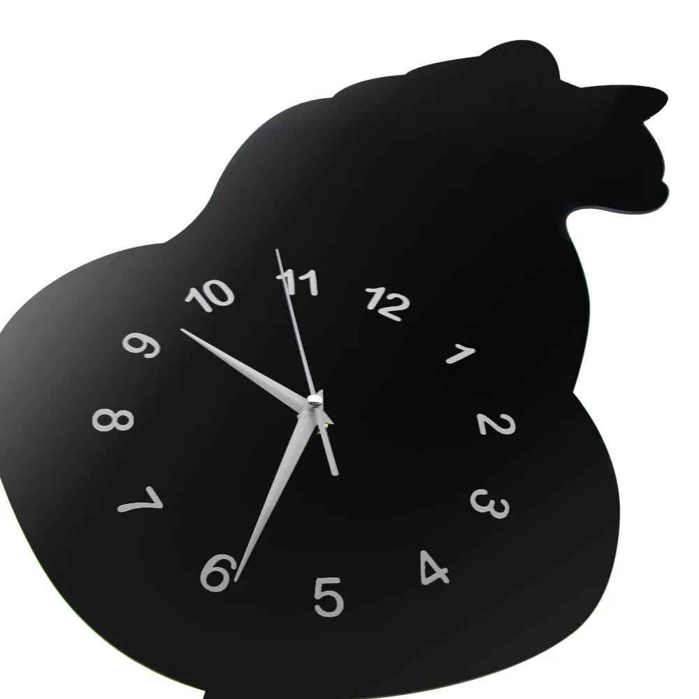 Black Cat Pendulum Clock