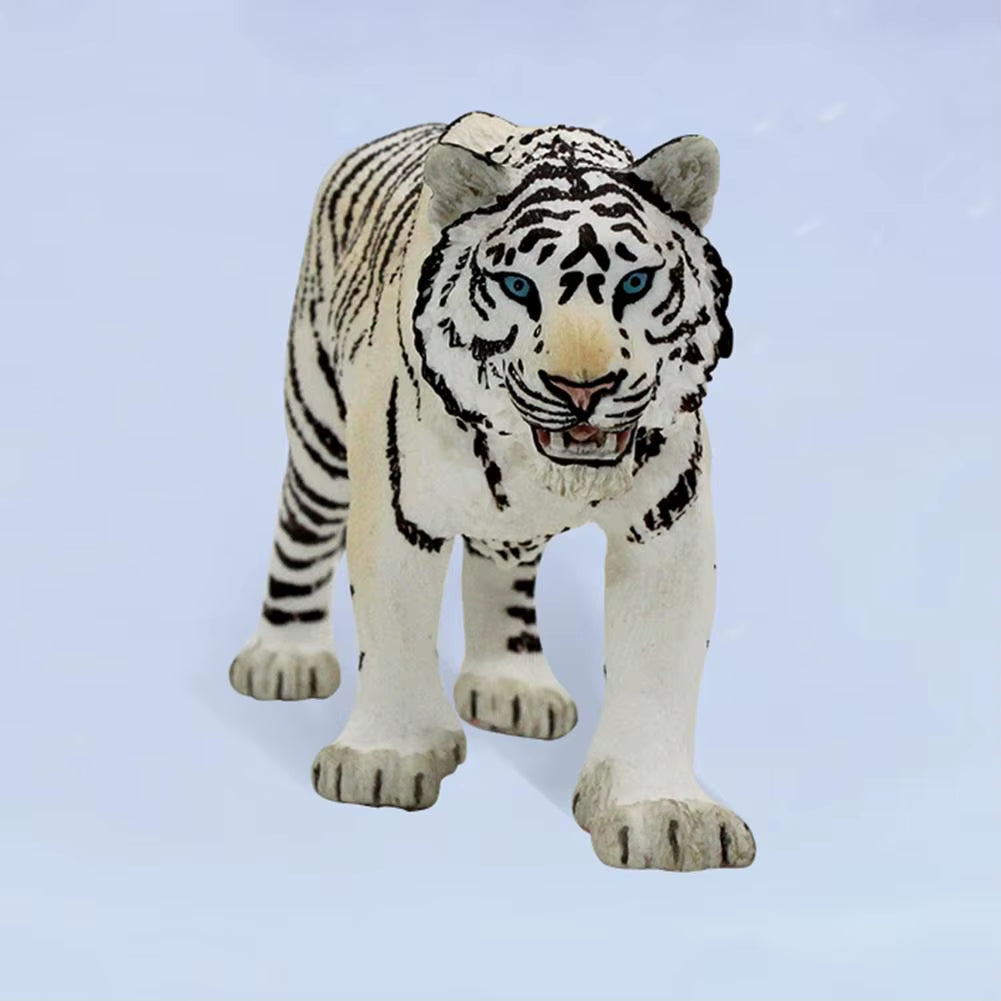 Realistic White Tiger Figurine (6.2")