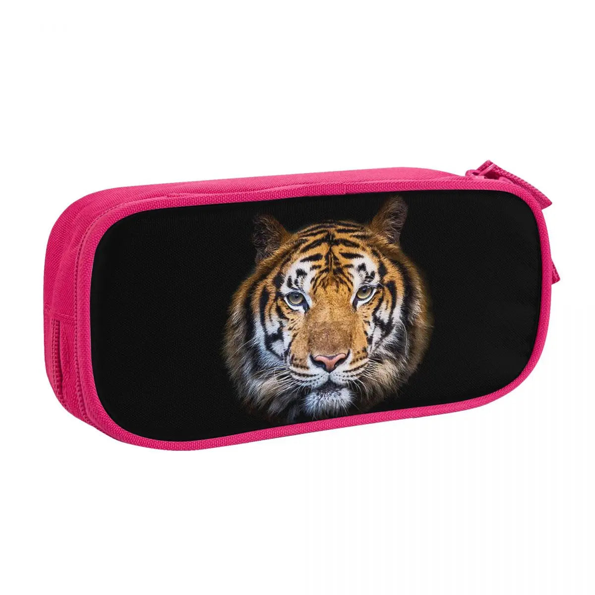 Bengal Tiger School Pencil Case, Storage, Travel - Available in Blue, Black & Hot Pink