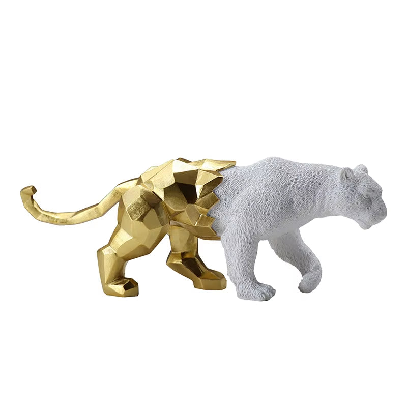Dual Panther Modern Art Piece