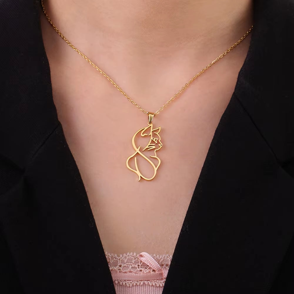 Stylish Shape of Cat Necklace