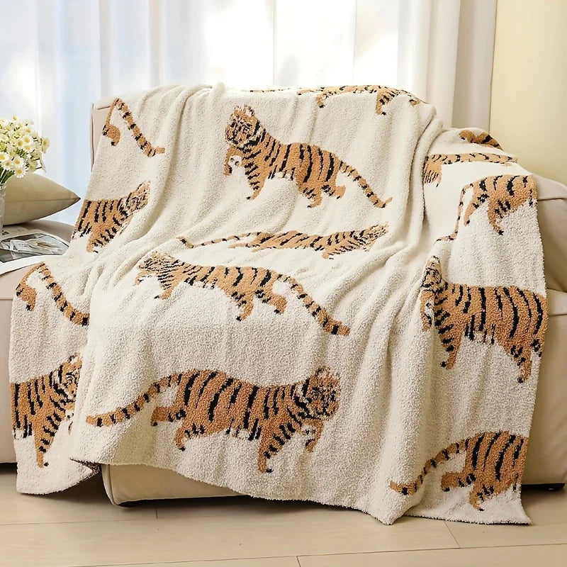 Wild Elegance Tiger Throw Blanket