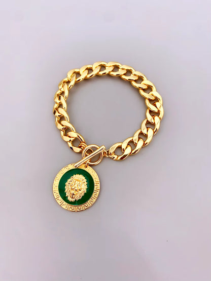Lion Charm Bracelet (Red, Blue, Black, and Green)