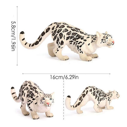 Realistic Snow Leopard Figurine Collectible