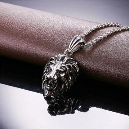 Lion Head Pendant Necklace 
