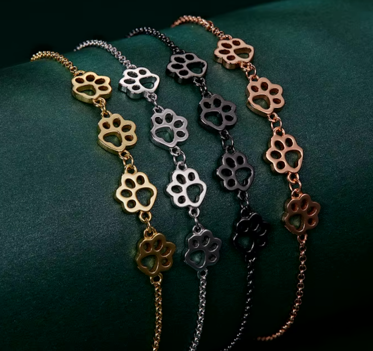 Paw Trail Footprints Bracelet 