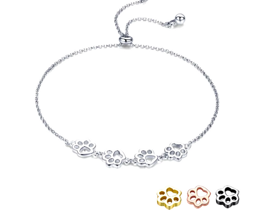 Paw Trail Footprints Bracelet 