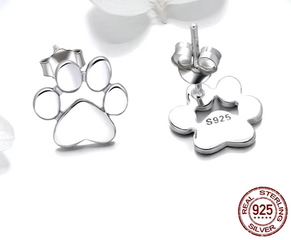 Paw Earrings: Silver, Gold, Rose Gold & Black 
