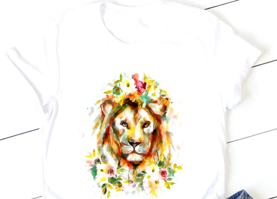 Boho-Chic Lion T-Shirt