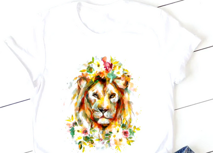 Boho-Chic Lion T-Shirt