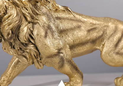 Golden Lion Prowl Sculpture