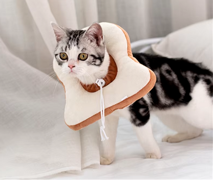 Soft Toast Shaped Recovery Cat Collar, Adjustable and Non Adjustable Neck 