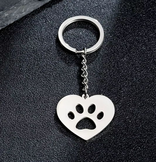 Paw Heart Keychain 