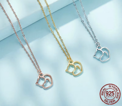 Lovely Cat Necklace: Gold, Silver or Rose Gold