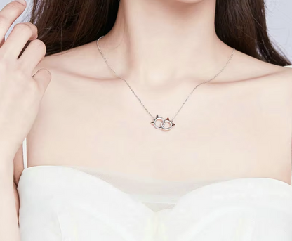 Double Kitty Necklace