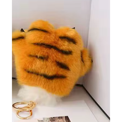 Plush Tiger Paw Keychain 