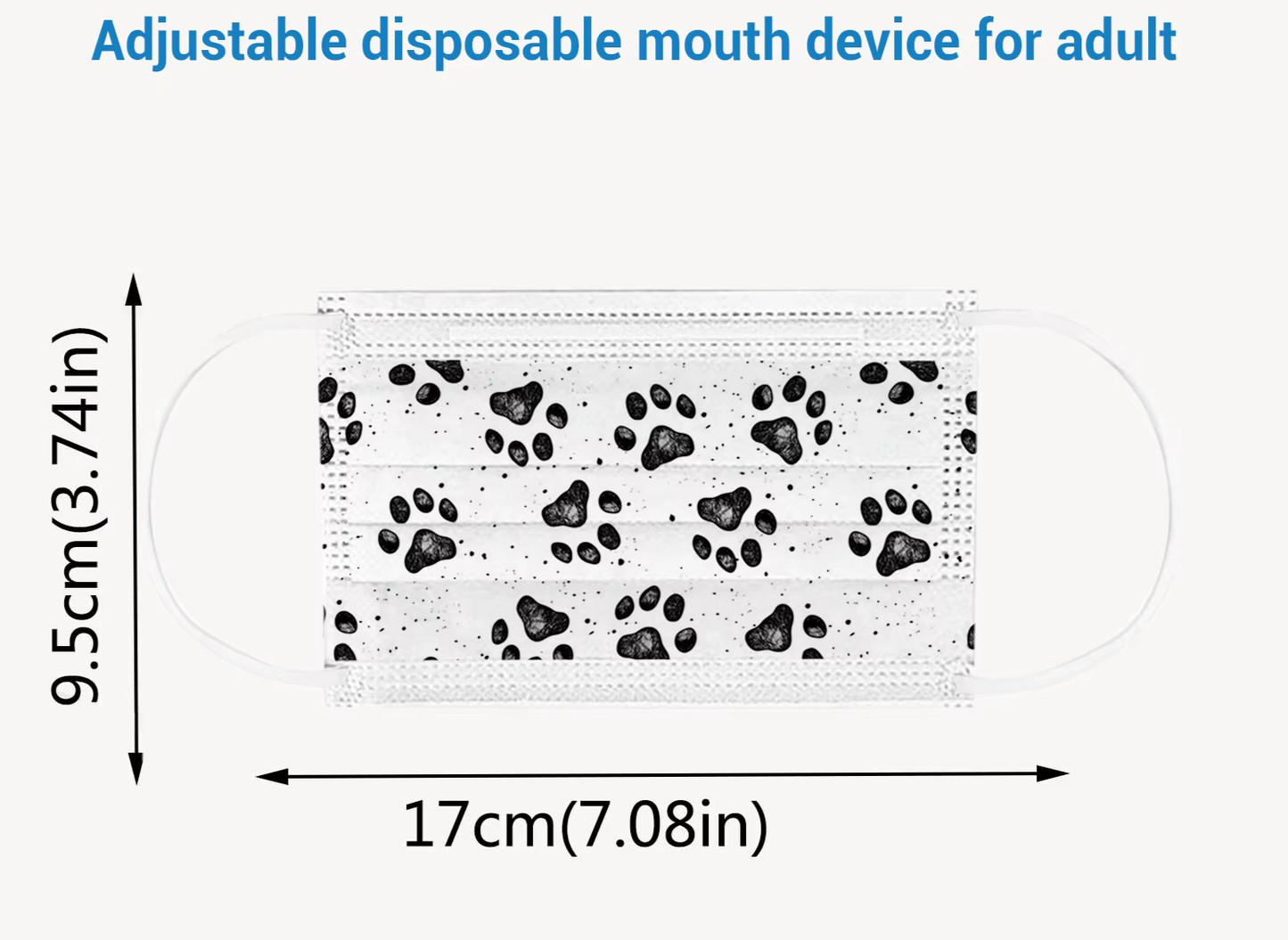 30Pcs Adult Paw Mask 