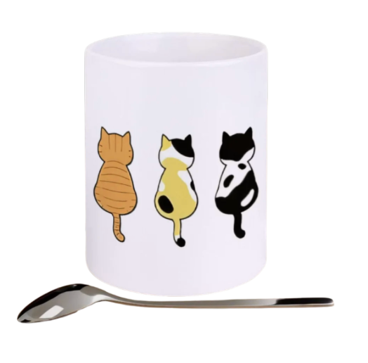 Cat Lovers Ceramic Cup, 11 oz Mug (1)