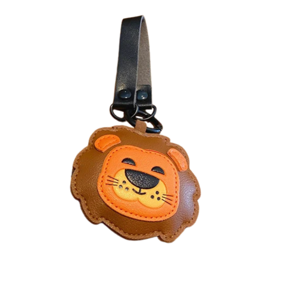 Leather Lion Keychain