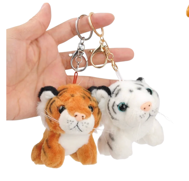 Plush Tiger Keychain – Available in Orange Tiger or White Tiger
